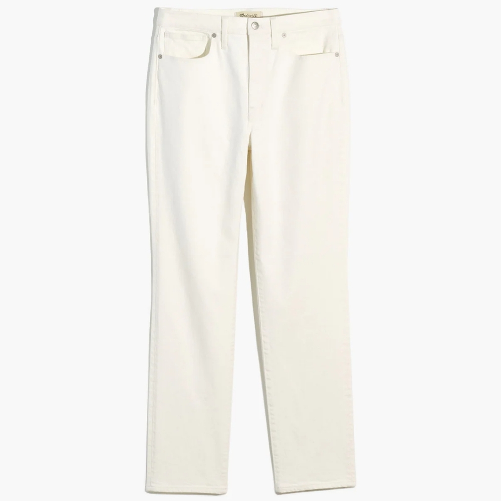 NWT Madewell High-Rise, Straight Leg "The GirlJean" in Tile White, Women's 26